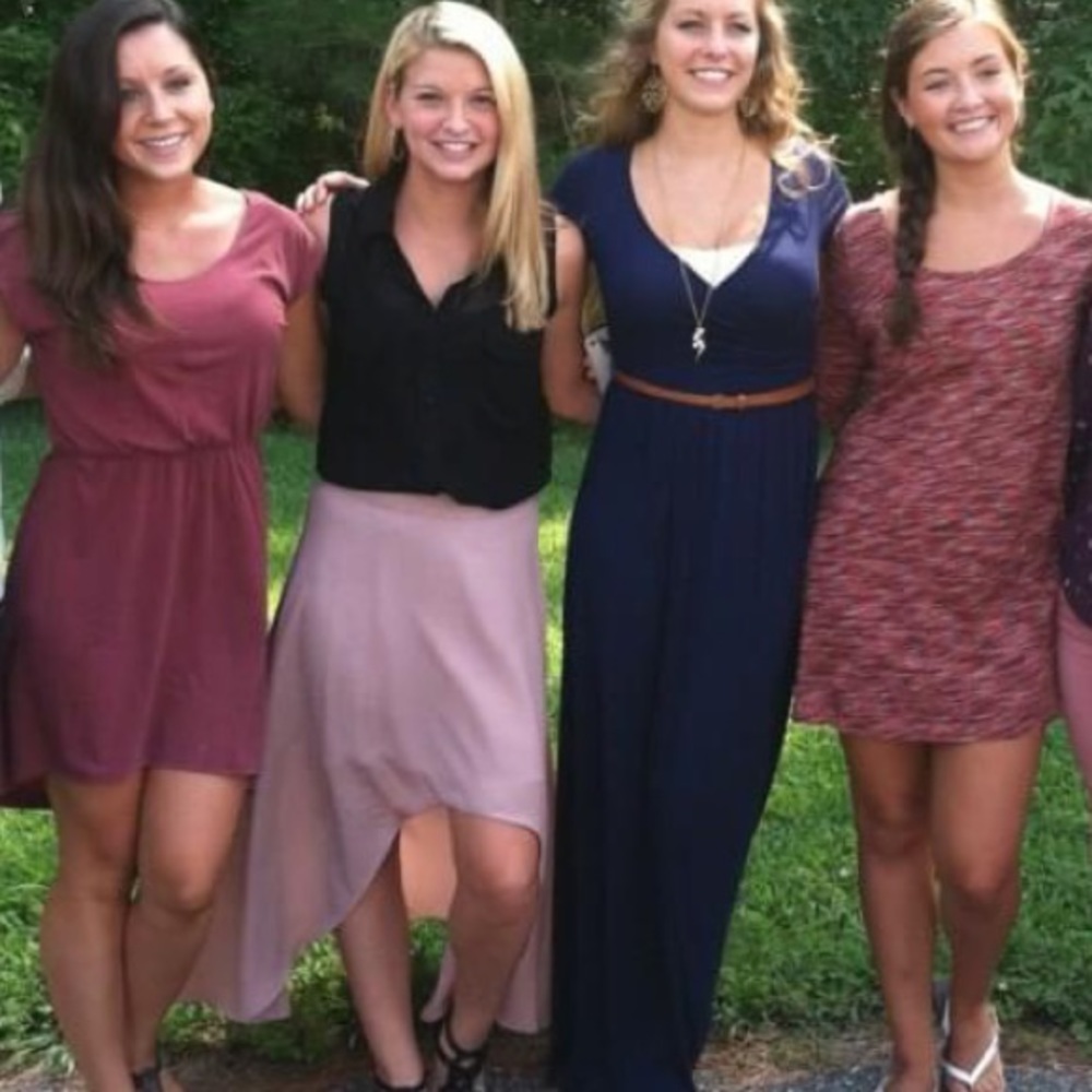 High-low mauv skirt